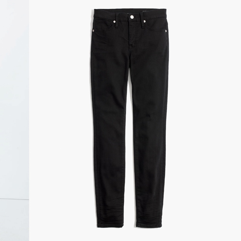 Madewell 9” Mid Rise Skinny Jean Black Lunar Wash